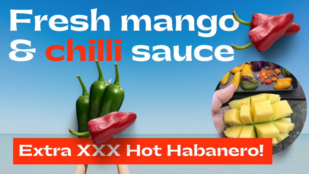 Fresh Mango and Habanero Extra Hot Chilli Sauce Vegan Vegetarian